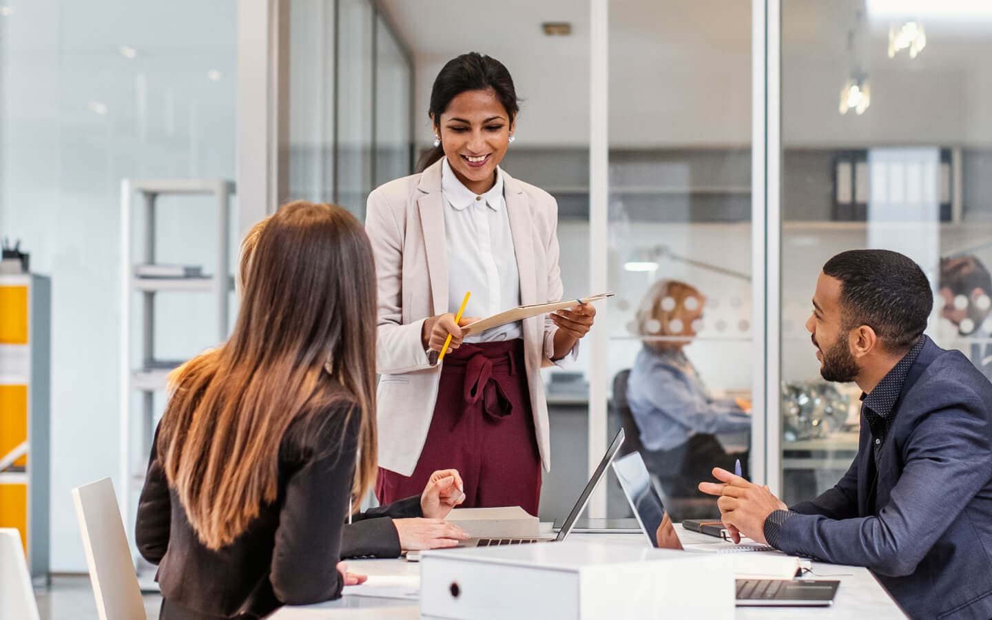 Business people having a meeting 